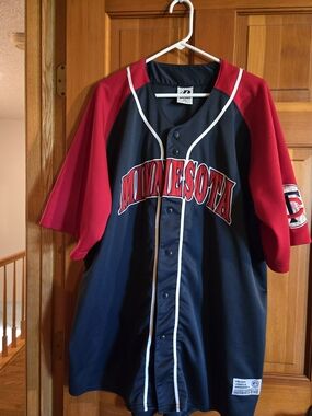 Minnesota Minnesota Twins Navy & Red Baseball Jersey
